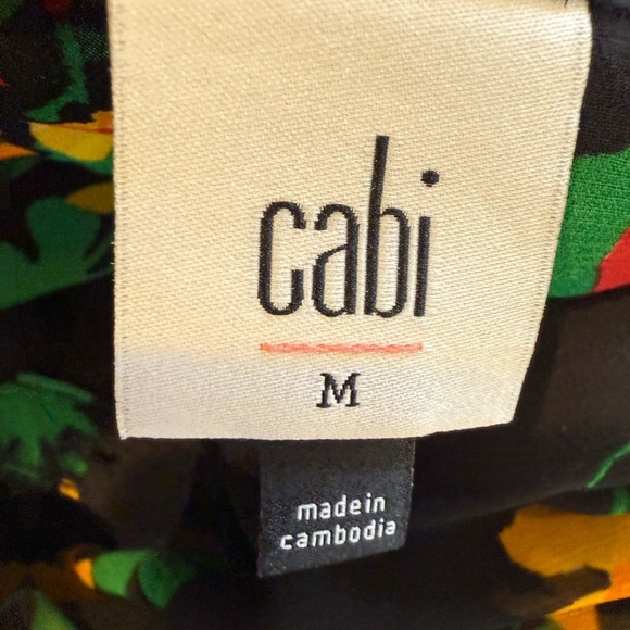 Cabi black floral sheer blouse size medium preowned - Picture 10 of 10